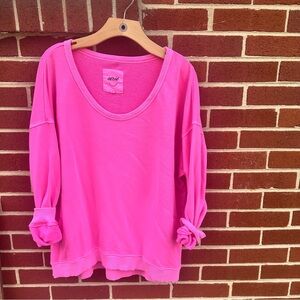 aerie Bright Pink Oversized Sweatshirt
